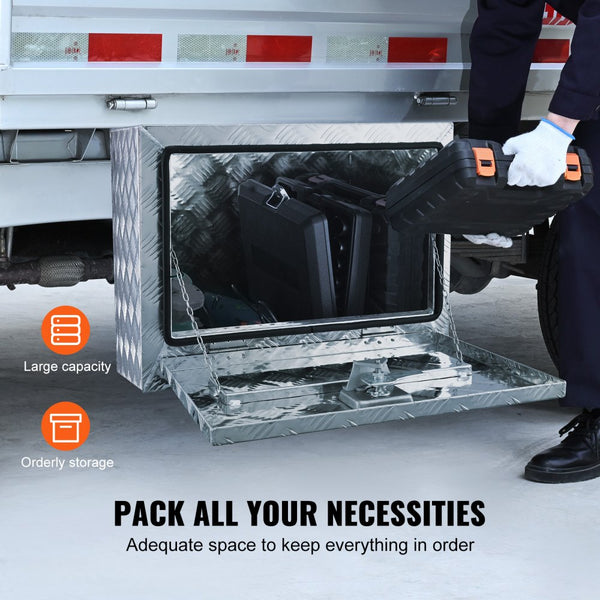 Vevor Truck Tool Box 24" x 14" x 16" Underbody Aluminum Diamond Plate ...