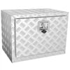 VEVOR Underbody Truck Box, 24"×17"×18" Pickup Storage Box, Heavy Duty Aluminum Diamond Plate Tool Box with Lock and Keys, Waterproof Trailer Storage Box with T-Handle Latch for Truck, Van, Trailer