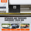 VEVOR Underbody Truck Box, 18" x 12" x 14" Pickup Storage Box, Heavy Duty Aluminum Diamond Plate Tool Box with Lock and Keys, Waterproof Trailer Storage Box with T-Handle Latch for Truck, Van, Trailer