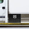 VEVOR Underbody Truck Box, 18" x 12" x 14" Pickup Storage Box, Heavy Duty Aluminum Diamond Plate Tool Box with Lock and Keys, Waterproof Trailer Storage Box with T-Handle Latch for Truck, Van, Trailer