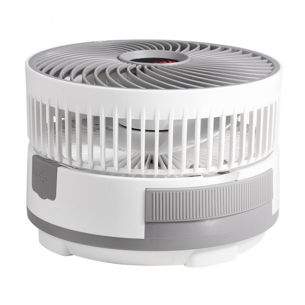 VEVOR 8 inch Portable Foldable Rechargeable Oscillating Fan, 3-in-1 Battery Operated with Remote Control, Quiet Desk/Table Pedestal Fan, 8 Speeds,90-degree Auto Left/Right Rotation,for Home,Office,Outdoor