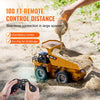 VEVOR RC Dump Truck Toy, 9-Channel 1:18 Scale, Remote Control Dump Truck RC Construction Vehicle Truck Toy with Metal Cabin & Light, 2 Rechargeable Batteries for Toddlers Kids Boys and Girls Age 8+