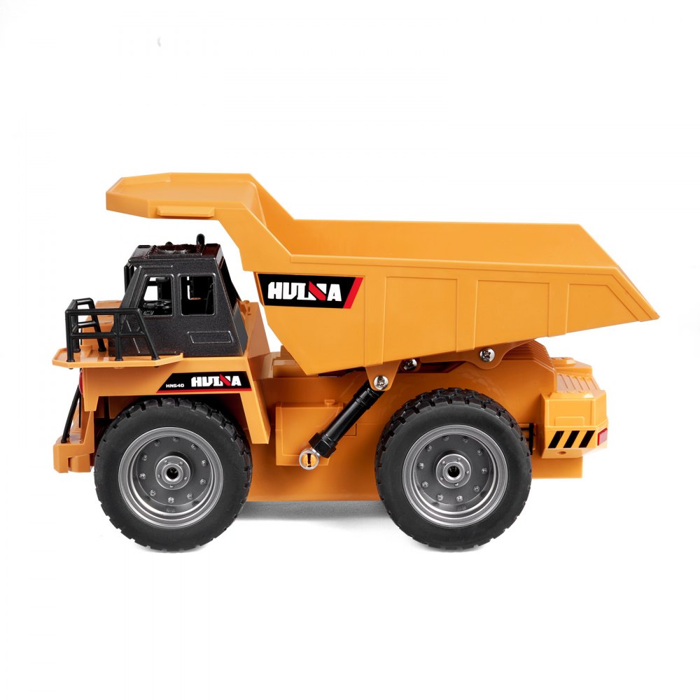 VEVOR RC Dump Truck Toy, 9-Channel 1:18 Scale, Remote Control Dump Truck RC Construction Vehicle Truck Toy with Metal Cabin & Light, 2 Rechargeable Batteries for Toddlers Kids Boys and Girls Age 8+