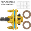 VEVOR Slip Clutch, 1 3/8” PTO Slip Clutch, 6 Spline Ends PTO Friction Clutch, Carburized Steel Tractor Slip Clutch, Adjustable Rotary Cutter Slip Clutch, Yellow PTO Slip Clutch Spline for PTO Shaft