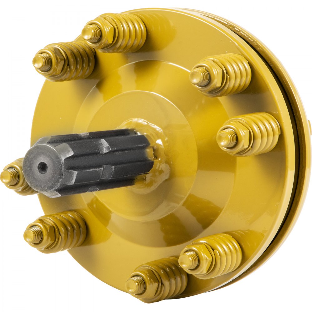 VEVOR Slip Clutch, 1 3/8” PTO Slip Clutch, 6 Spline Ends PTO Friction Clutch, Carburized Steel Tractor Slip Clutch, Adjustable Rotary Cutter Slip Clutch, Yellow PTO Slip Clutch Spline for PTO Shaft