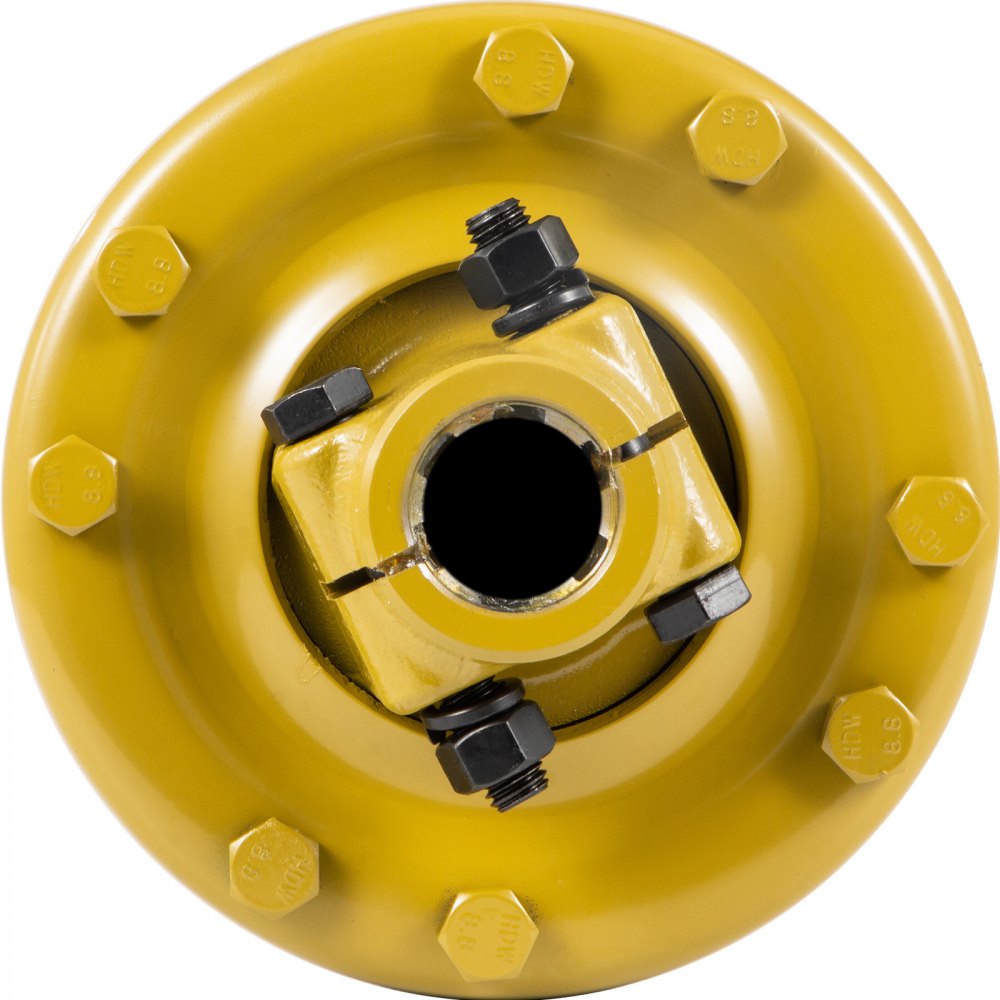 VEVOR Slip Clutch, 1 3/8” PTO Slip Clutch, 6 Spline Ends PTO Friction Clutch, Carburized Steel Tractor Slip Clutch, Adjustable Rotary Cutter Slip Clutch, Yellow PTO Slip Clutch Spline for PTO Shaft