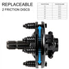 VEVOR Slip Clutch, 1 3/8\" PTO Slip Clutch, 6 Spline Ends PTO Friction Clutch, Carburized Steel Tractor Slip Clutch, Adjustable Rotary Cutter Slip Clutch, Black PTO Slip Clutch Spline for PTO Shaft