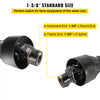 VEVOR PTO Shaft 1 3/8\" PTO Drive Shaft, 6 Spline End Round End PTO Driveline Shaft, Series 4 Tractor PTO Shaft, 39\"-55\" Brush Hog PTO Shaft, Black PTO Shaft for Bush Hog/Finish Mower/Rotary Cutter