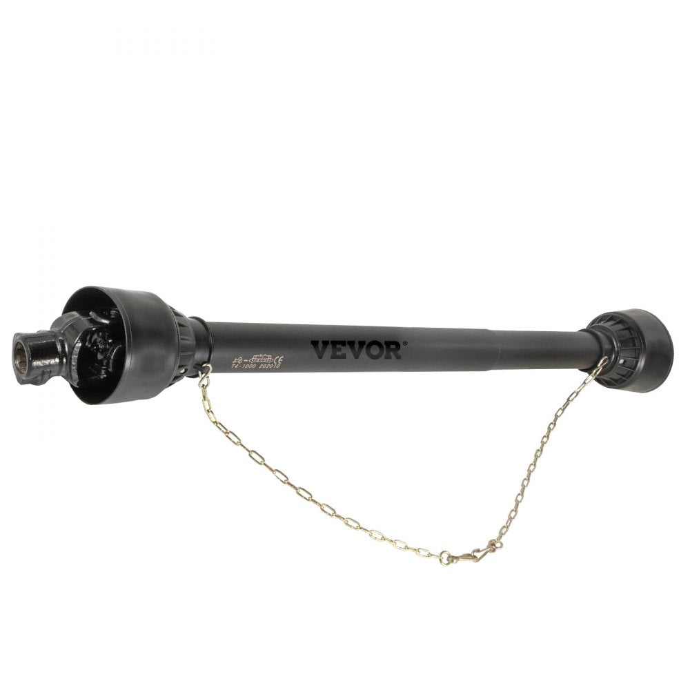VEVOR PTO Shaft 1 3/8\" PTO Drive Shaft, 6 Spline End Round End PTO Driveline Shaft, Series 4 Tractor PTO Shaft, 39\"-55\" Brush Hog PTO Shaft, Black PTO Shaft for Bush Hog/Finish Mower/Rotary Cutter