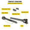 VEVOR PTO Shaft, 1-3/8\" PTO Drive Shaft, 6 Spline Tractor, Round Implement Ends PTO Driveline Shaft, Series 4 Tractor PTO Shaft, 43\"-61\" Brush Hog PTO Shaft Black, for Finish Mower, Rotary Cutter