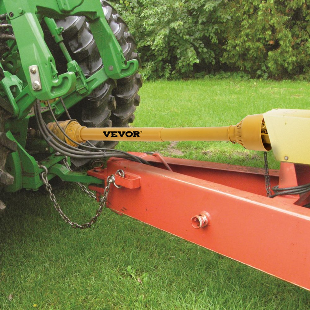 VEVOR PTO Shaft, 1-3/8” PTO Drive Shaft, 6 Spline Tractor and Implement Ends PTO Driveline Shaft, Series 4 Tractor PTO Shaft, 39”-55” Brush Hog PTO Shaft, PTO Shaft for Bush Hog/Finish Mower