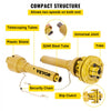 VEVOR PTO Shaft, 1-3/8\" PTO Drive Shaft, 6 Spline Both Ends PTO Driveline Shaft, Series 4 Tractor PTO Shaft, 31.5\"-41\" Brush Hog PTO Shaft, Yellow PTO Shaft with Slip Clutch for Bush Hog/Finish Mow