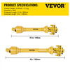VEVOR PTO Shaft, 1-3/8\" PTO Drive Shaft, 6 Spline Both Ends PTO Driveline Shaft, Series 4 Tractor PTO Shaft, 31.5\"-41\" Brush Hog PTO Shaft, Yellow PTO Shaft with Slip Clutch for Bush Hog/Finish Mow