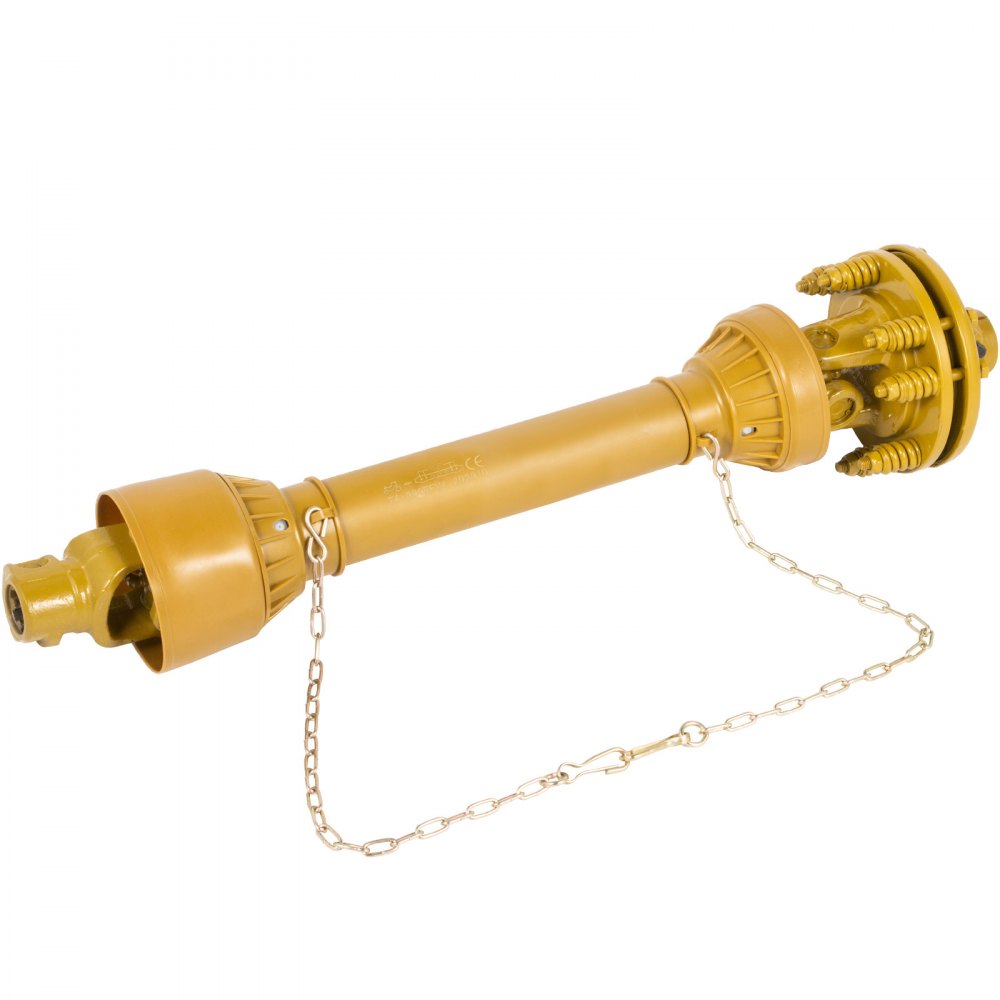 VEVOR PTO Shaft, 1-3/8\" PTO Drive Shaft, 6 Spline Both Ends PTO Driveline Shaft, Series 4 Tractor PTO Shaft, 31.5\"-41\" Brush Hog PTO Shaft, Yellow PTO Shaft with Slip Clutch for Bush Hog/Finish Mow