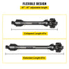 VEVOR PTO Shaft, 1-3/8” PTO Drive Shaft, 6 Spline Both Ends PTO Driveline Shaft, Series 6 Tractor PTO Shaft, 47”-67” Brush Hog PTO Shaft, Black PTO Shaft with Slip Clutch for Bush Hog/Finish Mower