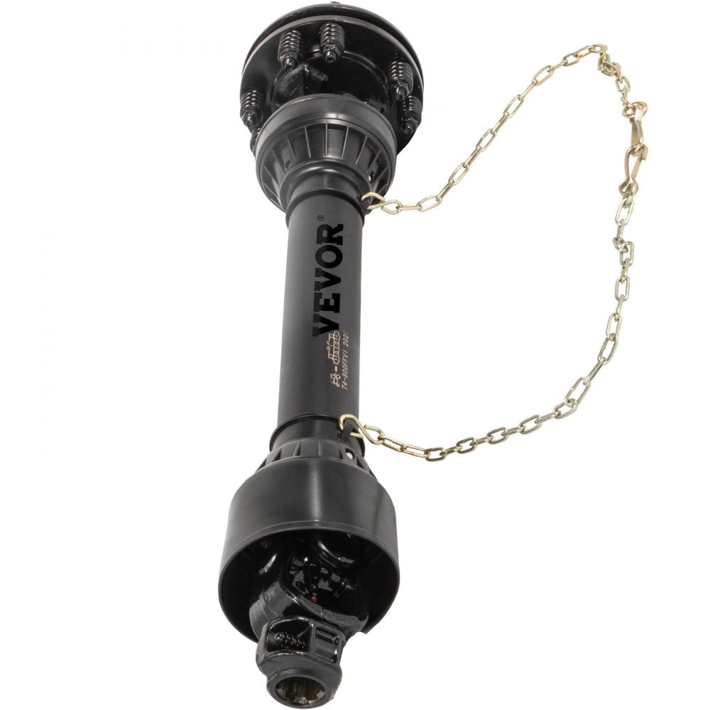 VEVOR PTO Shaft, 1-3/8” PTO Drive Shaft, 6 Spline Both Ends PTO Driveline Shaft, Series 6 Tractor PTO Shaft, 47”-67” Brush Hog PTO Shaft, Black PTO Shaft with Slip Clutch for Bush Hog/Finish Mower