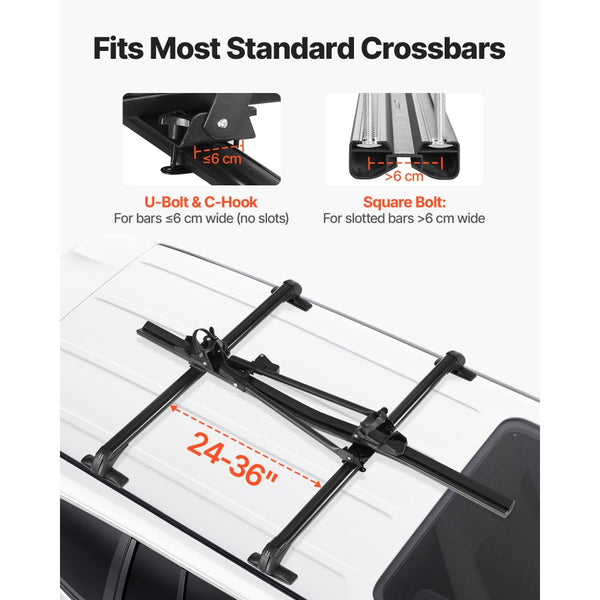 Vevor Roof Bike Rack Upright Mount Locking 33 lbs Capacity for Car SUV ...