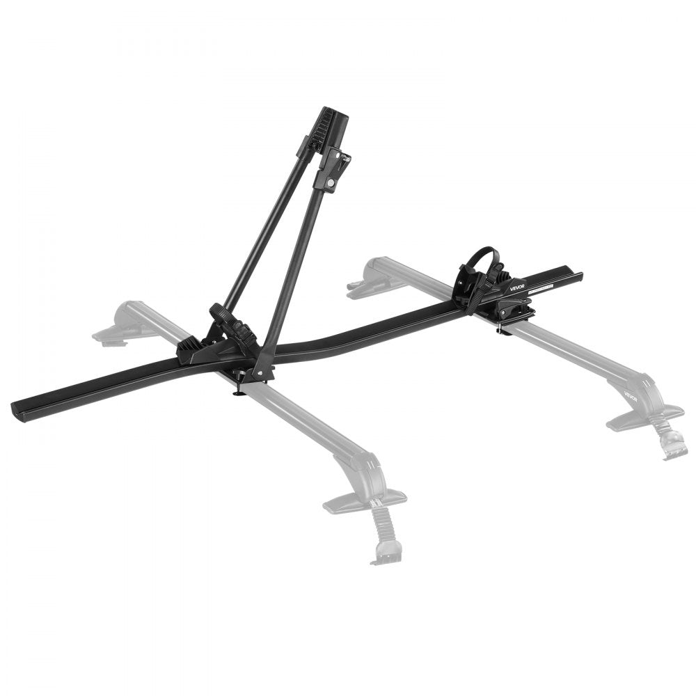 VEVOR Roof Bike Rack, 33 lbs Capacity, Upright Roof Mount Bicycle Rack with Secure Locking System for Most Standard Crossbars, Aluminum Upright Rooftop Bike Rack 1 Bike Carrier for Car SUV, Black