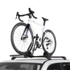 VEVOR Roof Bike Rack, 33 lbs Capacity, Upright Roof Mount Bicycle Rack with Secure Locking System for Most Standard Crossbars, Aluminum Upright Rooftop Bike Rack 1 Bike Carrier for Car SUV, Black