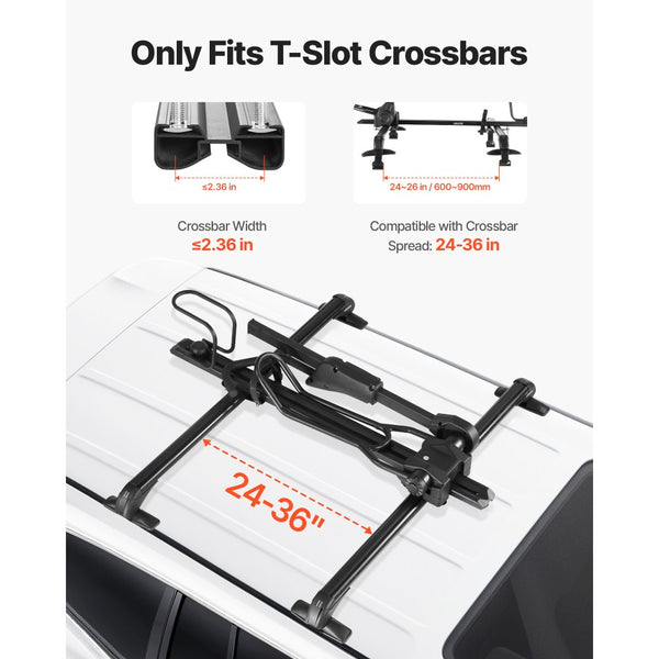 Vevor Roof Bike Rack Foldable Upright Roof Mount Bicycle Rack New ...
