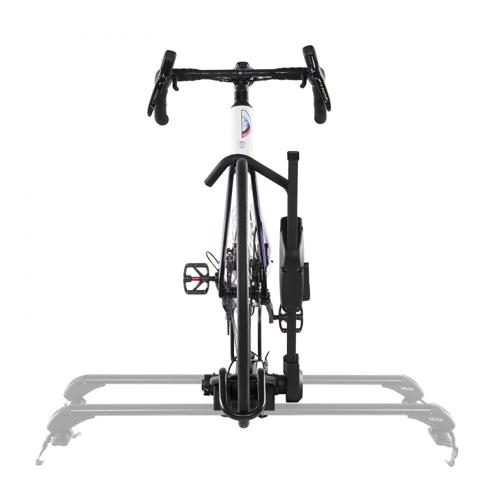 VEVOR Roof Bike Rack, 33 lbs Capacity, Foldable Upright Roof Mount Bicycle Rack with Locking Systems & Adjustable Arm for T-Slot Crossbars, Upright Rooftop Bike Rack 1 Bike Carrier for Car SUV, Black