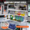 VEVOR Double Overshelf, Double Tier Stainless Steel Overshelf, 12 x 72 Inch Double Deck Overshelf, Height Adjustable Overshelf Prep Work Table for Kitchen, Restaurant and Workshop