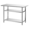 VEVOR Stainless Steel Work Table, 24x48 Inch Food Prep Table with 2 Shelves, Commercial Kitchen Workstation, Metal Heavy Duty Utility Worktable, for Restaurant Home Hotel Garage Outdoor