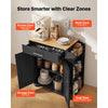 VEVOR Kitchen Island Cart with Storage, 31.3 in Wide Mobile Rolling Storage Island on Swivel Wheels, with Drawer, Storage Cabinet, Spice/Towel Rack, Table for Home Dining Room, Black