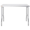 VEVOR Folding Commercial Prep Table, 48 x 24 Inch Commercial Worktable Workstation, Heavy-duty Stainless Steel Folding Table with 300 lbs Load, Kitchen Work Table, for Home Kitchen Restaurant Garage