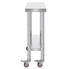 VEVOR Stainless Steel Work Table 30 x 12 x 34 Inch, 700 LBS Load Capacity with 4 Wheels, 3 Adjustable Height Levels, Heavy Duty Food Prep Worktable for Commercial Kitchen Restaurant, Silver