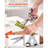 VEVOR Kitchen Scissors, Durable Stainless Steel Kitchen Shears with Protective Sheath, Heavy Duty Cooking Shears Soft Grip Comfort Handle, Kitchen Utensil for Cutting Meat, Food, Fish, Poultry, Grey
