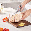 VEVOR Kitchen Scissors, Durable Stainless Steel Kitchen Shears with Protective Sheath, Heavy Duty Cooking Shears Soft Grip Comfort Handle, Kitchen Utensil for Cutting Meat, Food, Fish, Poultry, Grey