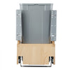 VEVOR Wood Pullout Trash Can for Kitchen Cabinets, 35 QT Garbage Waste Recycling Bin, Under Mount Waste Container, with Heavy Duty Metal Soft Close Sliding System, Door Kit, for Sink, Under Counter