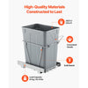 VEVOR Pullout Trash Can for Kitchen Cabinets, 35 QT Garbage Waste Recycling Bin, Under Mount Waste Container, with Heavy Duty Metal Full Extension Sliding System and Handle, for Sink, Under Counter
