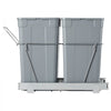 VEVOR Pullout Trash Can for Kitchen Cabinets, 27QTx2 Double Under Sink Garbage Waste Recycling Bin, Under Mount Waste Container, with Heavy Duty Metal Full Extension Sliding System and Handle