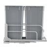 VEVOR Pull-Out Trash Can, 27 QT x2 Double Under Mount Kitchen Waste Container, Heavy Duty Garbage Recycling Bin with Door Kit and Soft Close Slide, for Kitchen Cabinet, Sink, Under Counter (Grey)