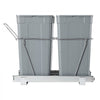 VEVOR Pullout Trash Can for Kitchen Cabinets, 35 QT x2 Double Under Sink Garbage Waste Recycling Bin, Under Mount Waste Container, with Heavy Duty Metal Full Extension Sliding System and Handle