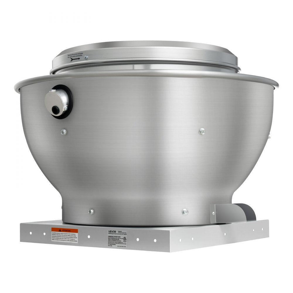 VEVOR Commercial Kitchen Exhaust Fan, 1616 CFM Restaurant Canopy Hood Exhaust Fan, 0.5HP 375W Direct Drive Food Truck Hood Vent, High Speed & Low Noise, for Warehouse, Agriculture