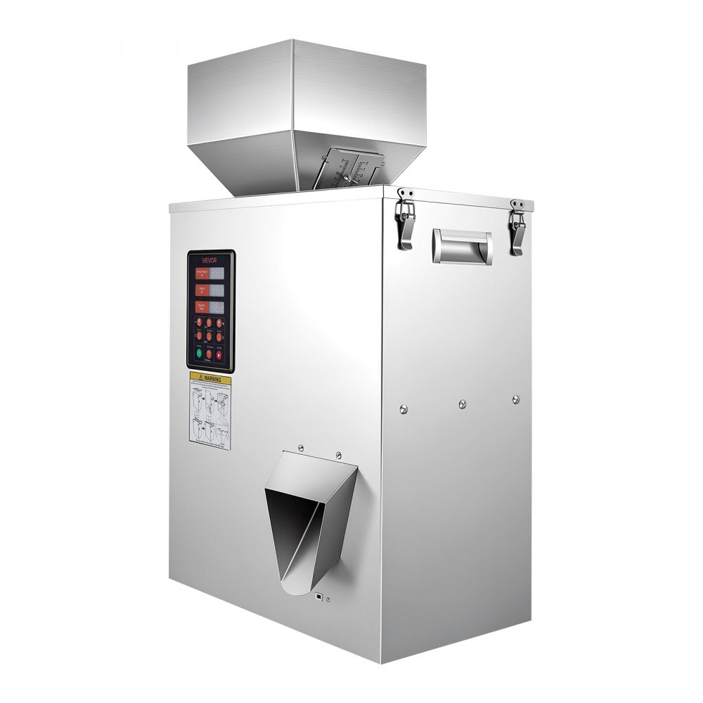 VEVOR Powder Filling Machine, 10-500g (0.02-1.1lbs) Automatic Particle Dispenser, High Accuracy, Stainless Steel, Intelligent Weighing Dispensing Filler for Coffee Beans, Grains, Tea, Spices, Silver