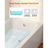 VEVOR Alcove Bathtub, 48" x 30" Contemporary Alcove Acrylic Bathtub, Soaking Bath Tub with Right Hand Drain and Overflow Hole, Large Rectangular Deep Soak Tub for Bathroom with Integral Flange, White