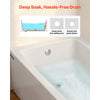 VEVOR Alcove Bathtub, 48" x 30" Contemporary Alcove Acrylic Bathtub, Soaking Bath Tub with Left Hand Drain and Overflow Hole, Large Rectangular Deep Soak Tub for Bathroom with Integral Flange, White