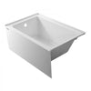 VEVOR Alcove Bathtub, 48" x 30" Contemporary Alcove Acrylic Bathtub, Soaking Bath Tub with Left Hand Drain and Overflow Hole, Large Rectangular Deep Soak Tub for Bathroom with Integral Flange, White