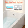 VEVOR Alcove Bathtub, 54" x 30" Contemporary Alcove Acrylic Bathtub, Soaking Bath Tub with Right Hand Drain and Overflow Hole, Large Rectangular Deep Soak Tub for Bathroom with Integral Flange, White