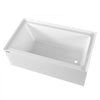 VEVOR Alcove Bathtub, 54" x 30" Contemporary Alcove Acrylic Bathtub, Soaking Bath Tub with Right Hand Drain and Overflow Hole, Large Rectangular Deep Soak Tub for Bathroom with Integral Flange, White
