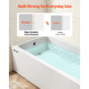VEVOR Alcove Bathtub, 60" x 30" Contemporary Alcove Acrylic Bathtub, Soaking Bath Tub with Left Hand Drain and Overflow Hole, Large Rectangular Deep Soak Tub for Bathroom with Integral Flange, White