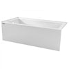 VEVOR Alcove Bathtub, 60" x 30" Contemporary Alcove Acrylic Bathtub, Soaking Bath Tub with Left Hand Drain and Overflow Hole, Large Rectangular Deep Soak Tub for Bathroom with Integral Flange, White