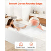 VEVOR Alcove Bathtub, 71.9" x 32" Contemporary Alcove Acrylic Bathtub, Soaking Bath Tub with Right Hand Drain & Overflow Hole, Large Rectangular Deep Soak Tub for Bathroom with Integral Flange, White