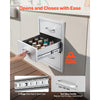 VEVOR Outdoor Kitchen Drawers 18.11" W x 23.23" D x 23.23" H, Triple-Access Stainless Steel Modular Drawer Cabinet with Handles, BBQ Island Drawer for Outdoor Kitchen or BBQ Island Patio Grill Station