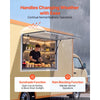VEVOR Concession Window 36x36 in Aluminum Alloy Frame Service Window, for Food Truck, Up to 85 Degrees Stand Serving with Awning Door and Drag Hook, Rainwater Resistant for Concession Trailer