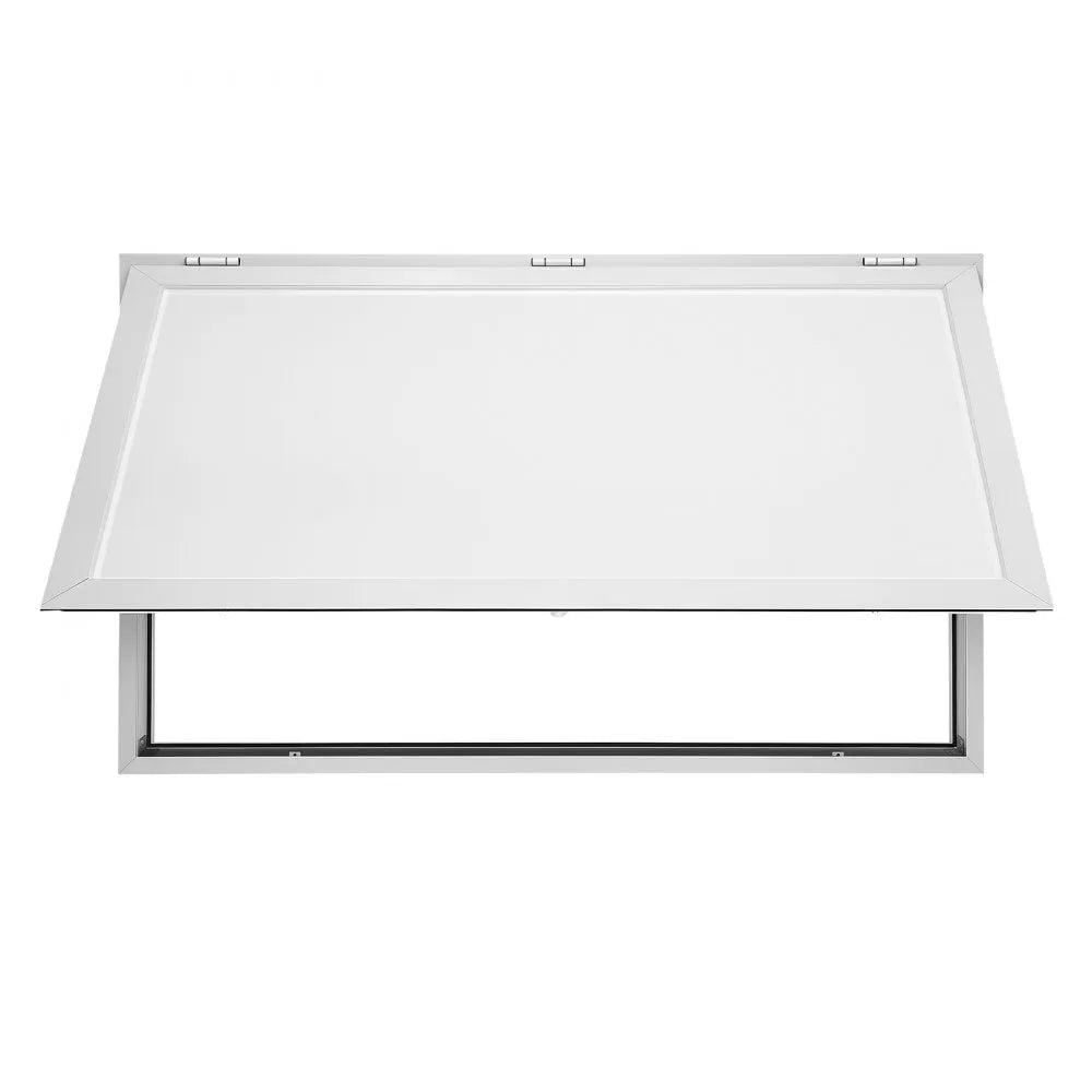 VEVOR Concession Window 60x36 in Aluminum Alloy Frame Service Window, for Food Truck, Up to 85 Degrees Stand Serving Windows with Awning Door and Drag Hook, Rainwater Resistant for Concession Trailer